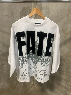 Syndicate - Fate White Black Crop Tee
