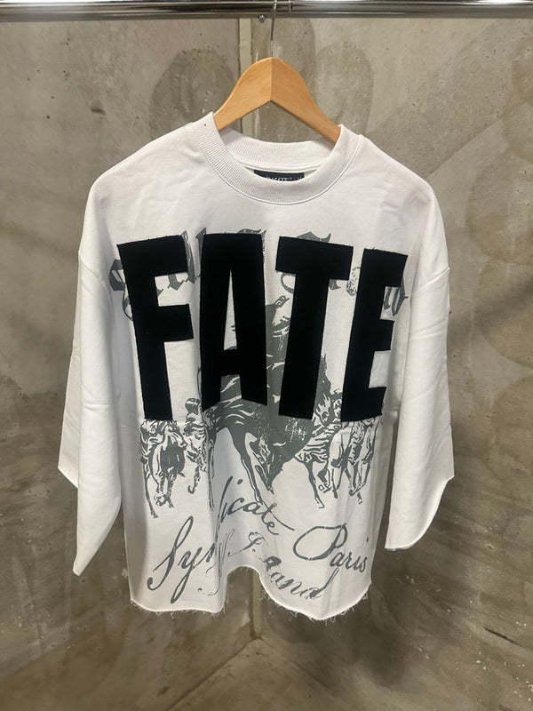 Syndicate - Fate White Black Crop Tee