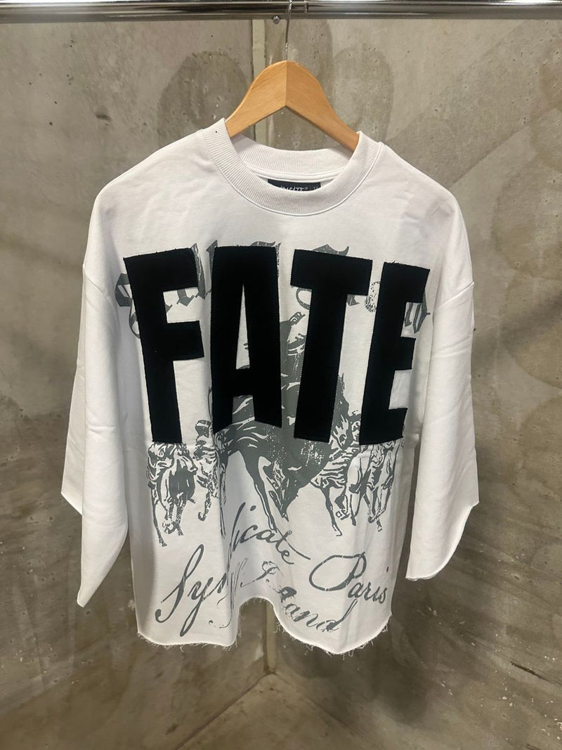 Syndicate - Fate White Black Crop Tee
