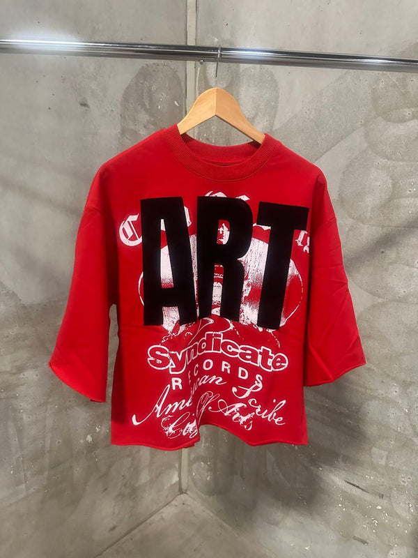 Syndicate - Art Red Black Crop Tee