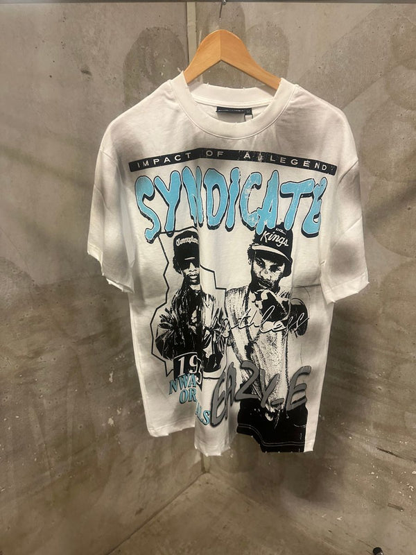 Syndicate - Easy E White Sky Blue Tee