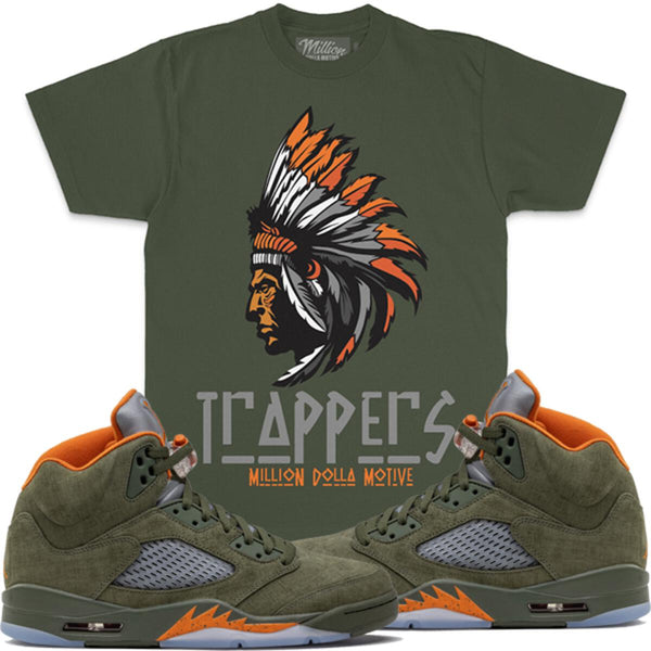 Jordan 5 Olive 5s Shirt Million - Trappers Olive Shirt