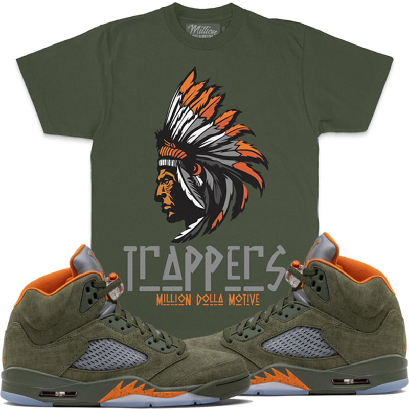 Jordan 5 Olive 5s Shirt Million - Trappers Olive Shirt