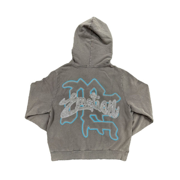 Mixed Emotions - Hoody Angel Rhinestone Grey Hoodie