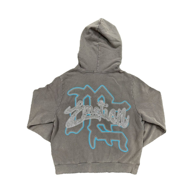 Mixed Emotions - Hoody Angel Rhinestone Grey Hoodie
