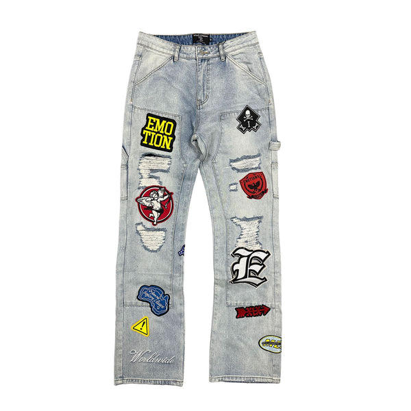 Mixed Emotions - Worker Patch Blue Jeans