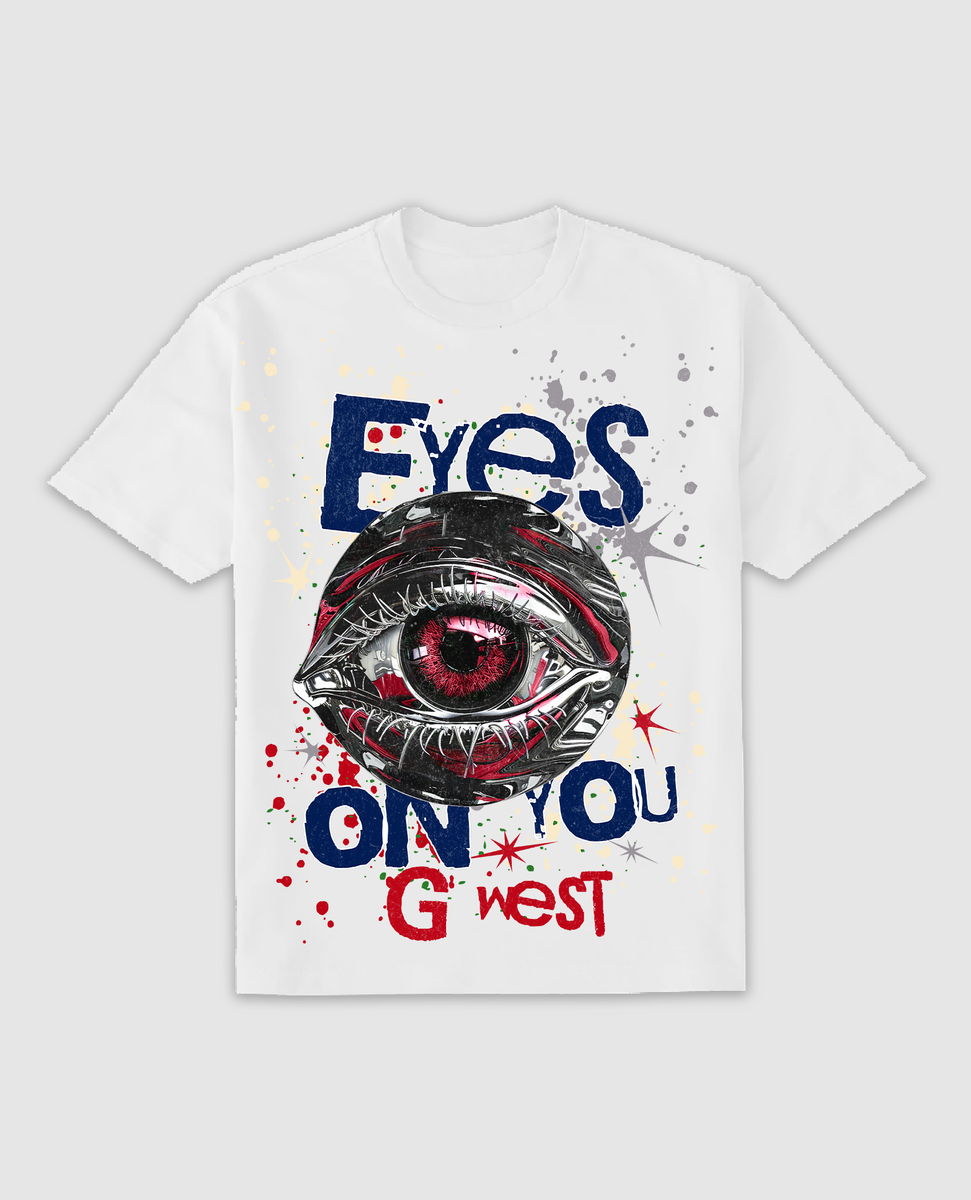 Jordan 11 RARE Shirt G West - Eyes On You White Red Royal Tee