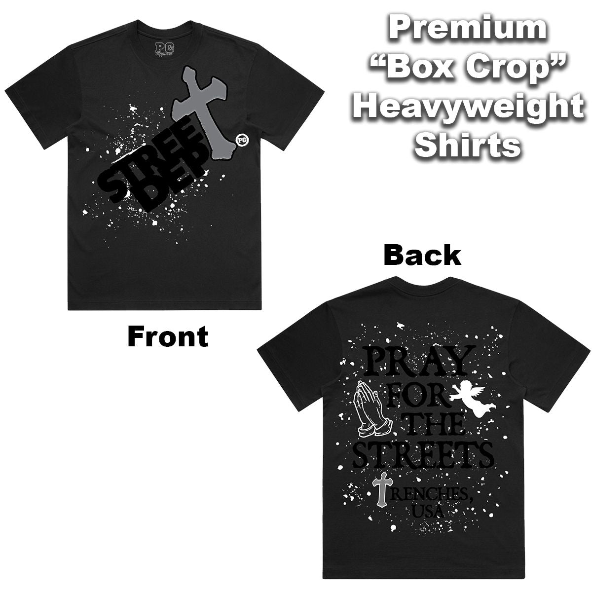 Street Dept - Pray For The Streets Black & Black Tee