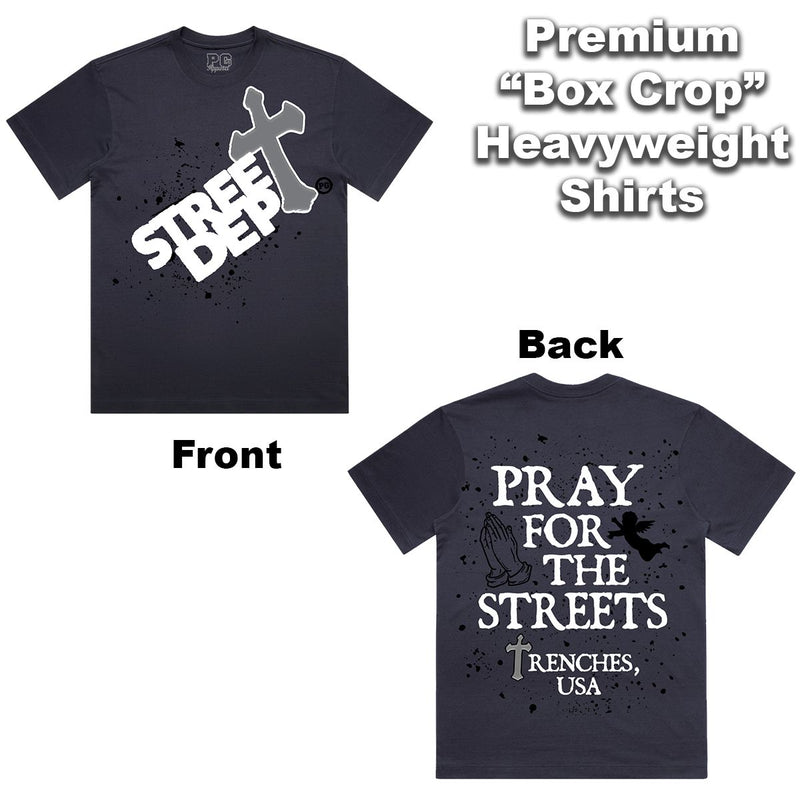 Street Dept  - Pray For The Streets Black White Tee