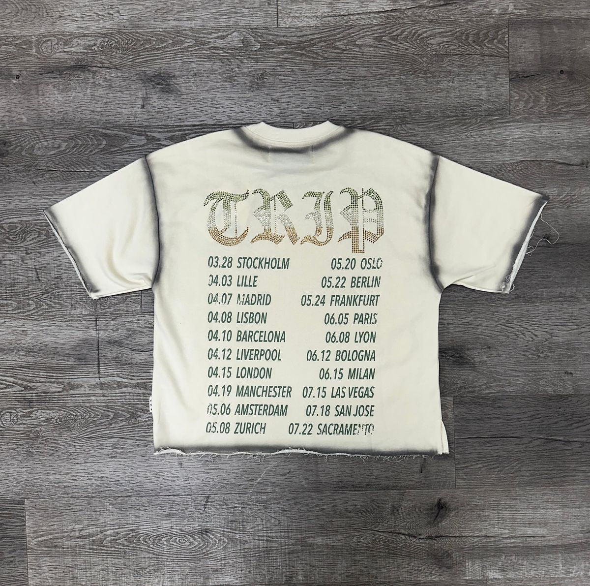 BKYS - Road Washed Off White Crop Tee