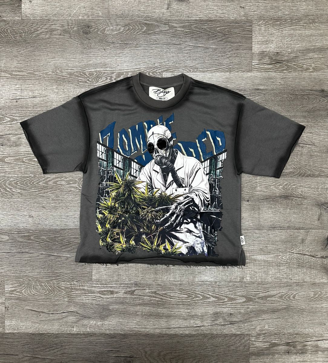 BKYS - Zombie Washed Grey Crop Tee