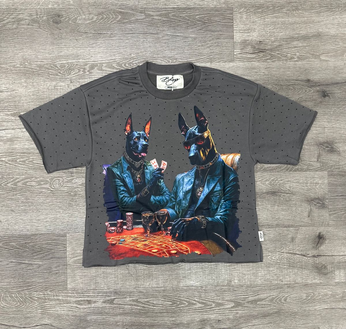 BKYS - Good Game Doberman Grey Crop Tee