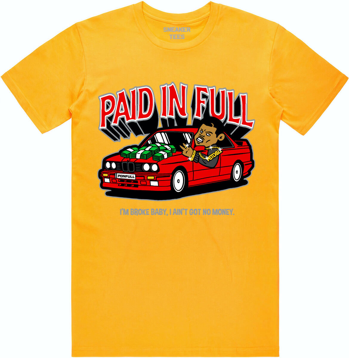 Jordan 6 Yellow Ochre 6s Shirt to Match - Gold Sneaker Tees - Paid In Full