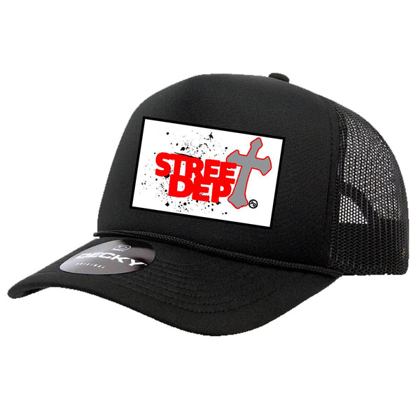 Street Dept - Black Red Trucker Hat