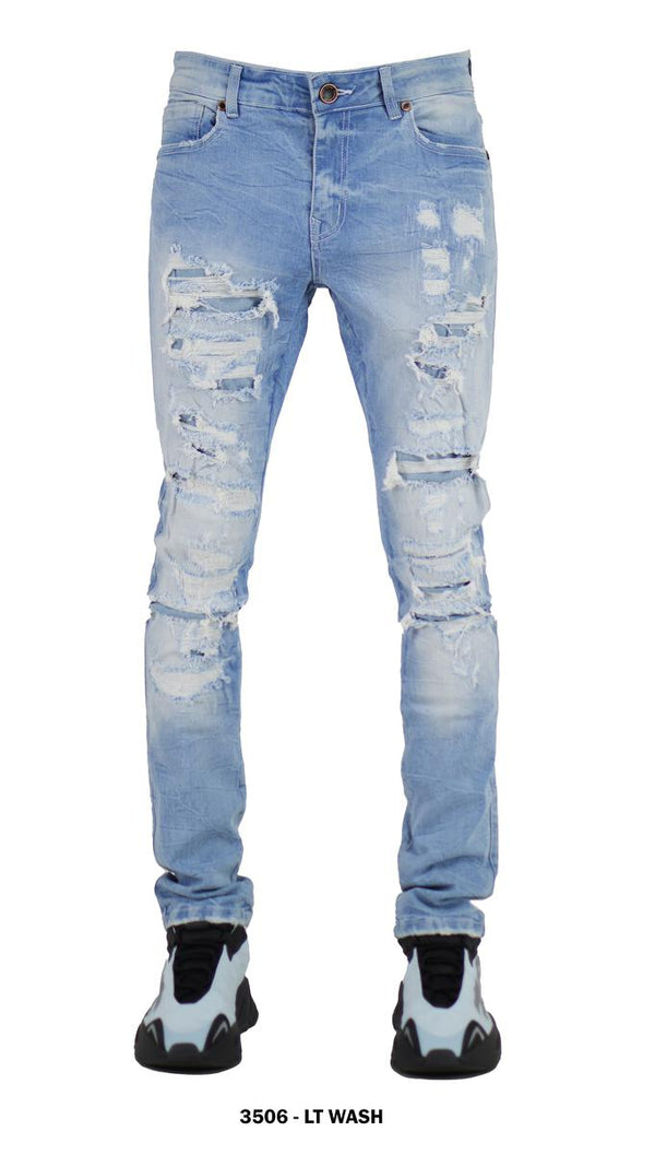 Focus - 3506 Rip & Repair Light Wash Jean