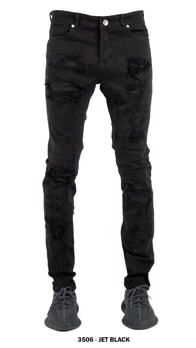 Focus - 3506 Rip & Repair Jet Black Jean