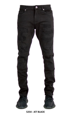 Focus - 5254 Rip & Repair Jet Black Jean