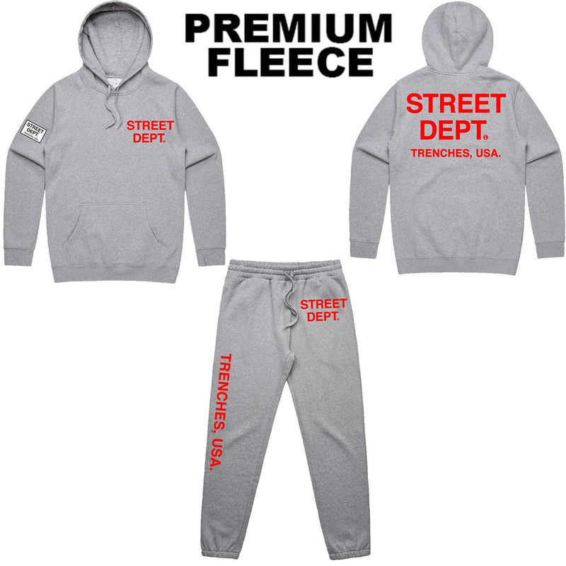 Street Dept - Set Grey Red Jogger Set