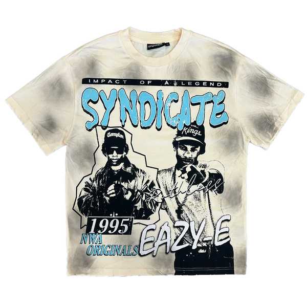 Syndicate - Easy E White Sky Blue Tee