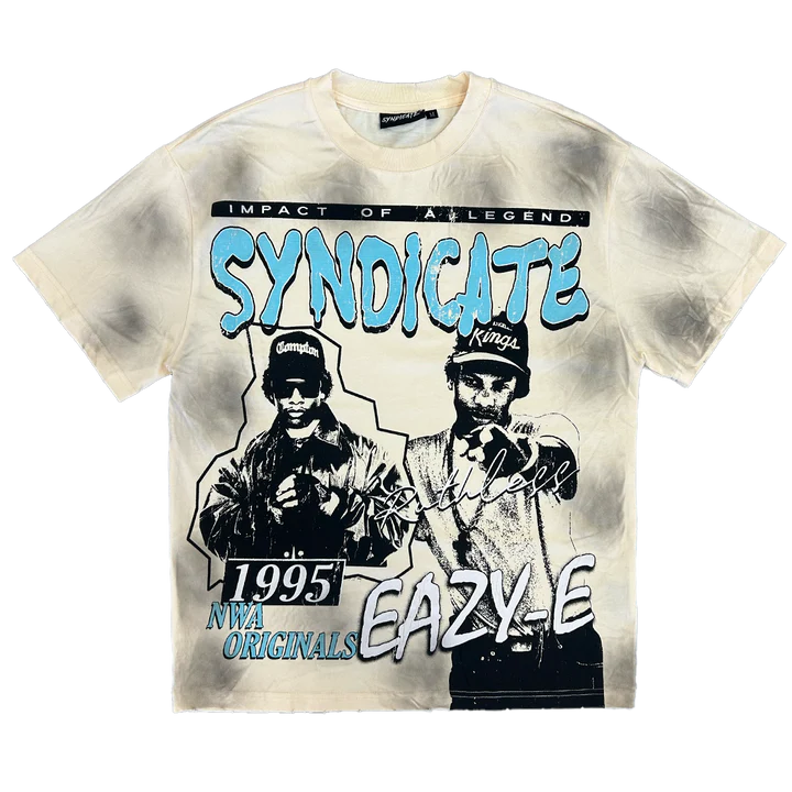 Syndicate - Easy E White Sky Blue Tee