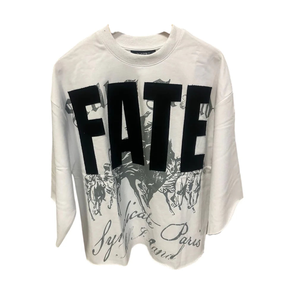Syndicate - Fate White Black Crop Tee