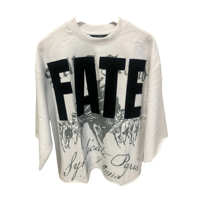 Syndicate - Fate White Black Crop Tee