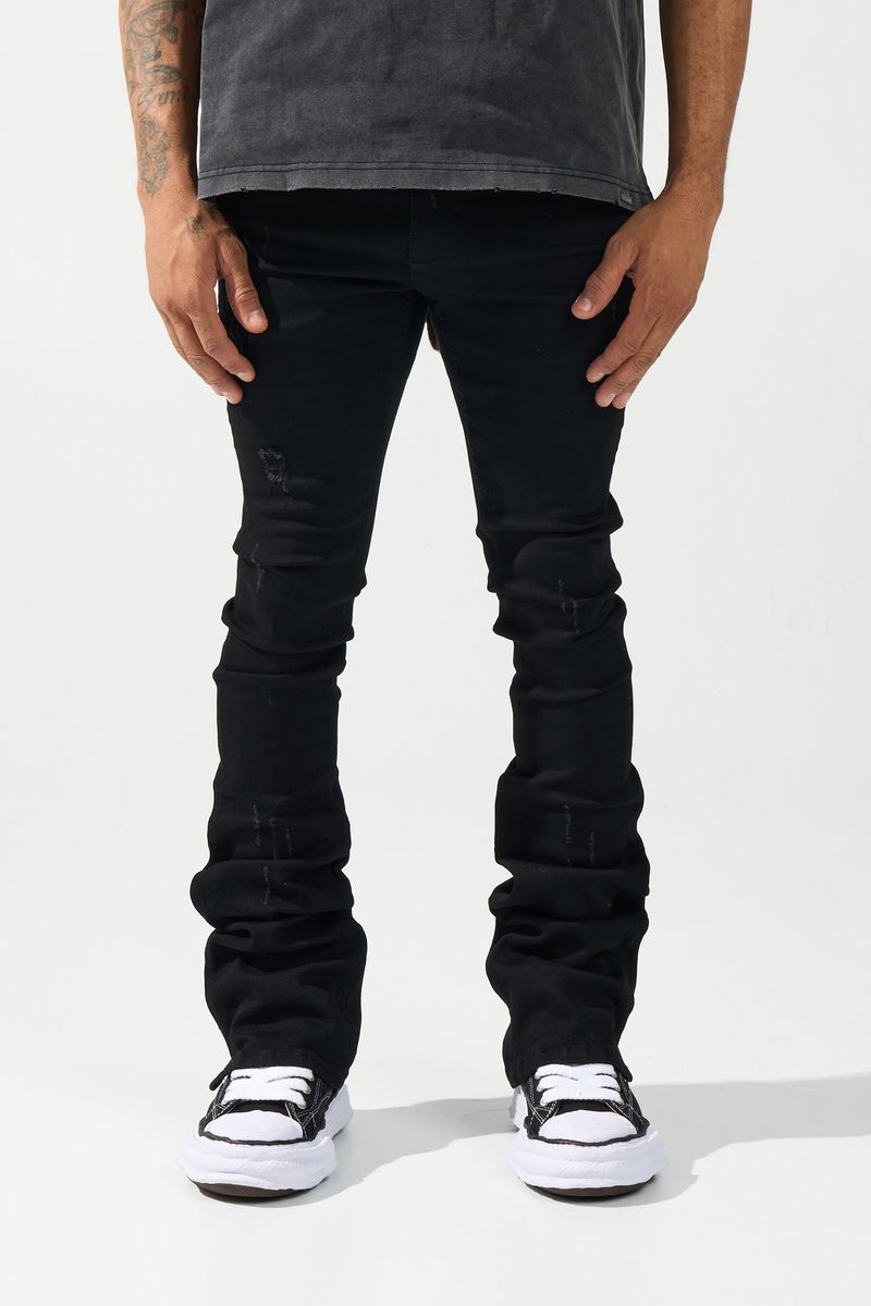 Serenede - Noir 7 Stacked Black Jean