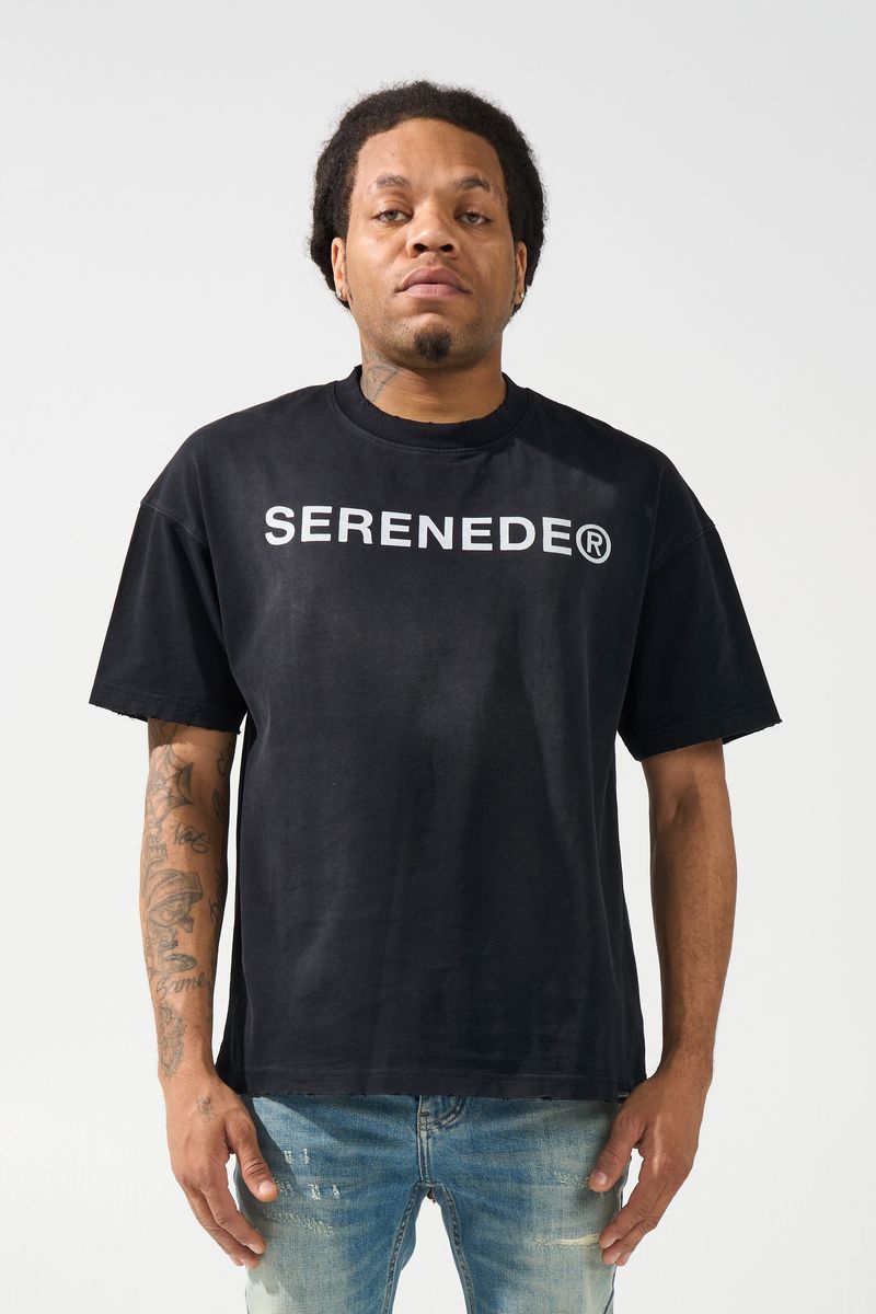 Serenede Shirt Project 02 Black White Logo Tee