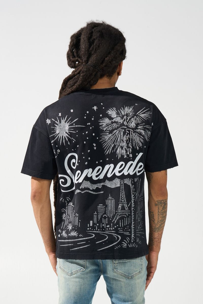 Serenede Shirt Project 02 Black White Logo Tee