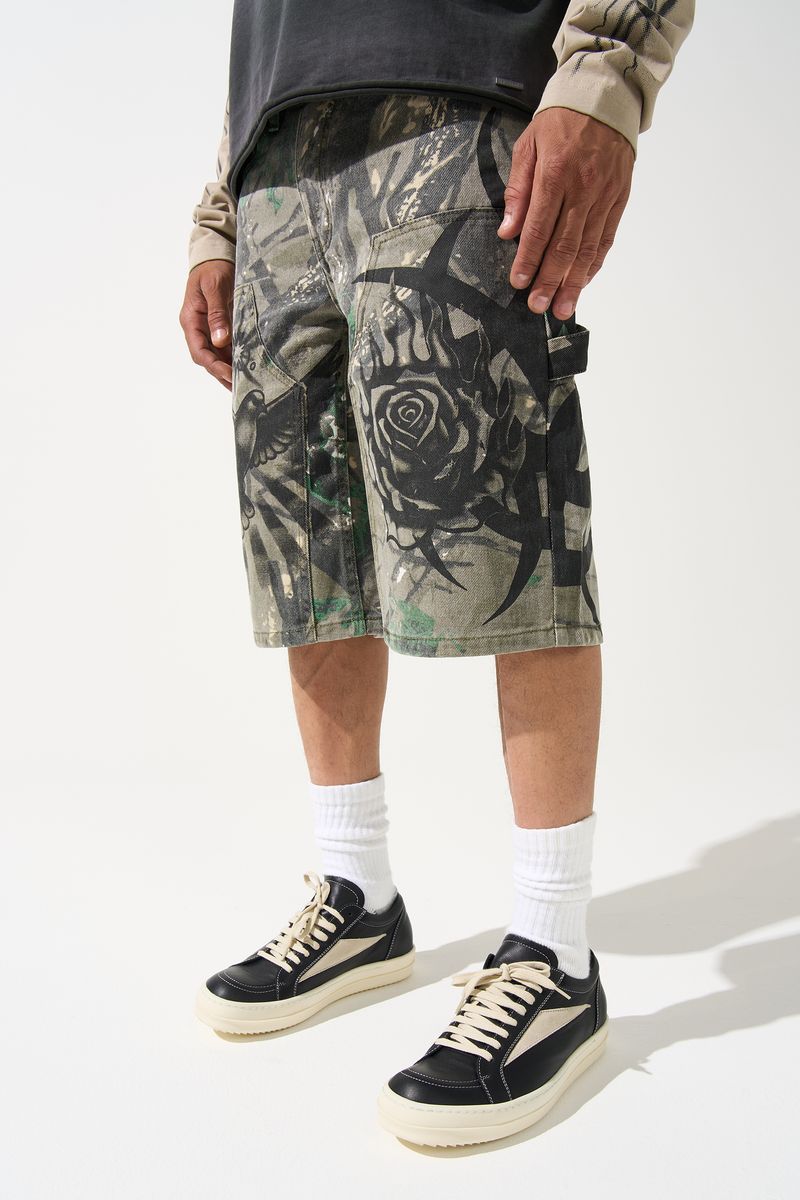 Serenede - Shorts PARADISE Camo Denim Shorts