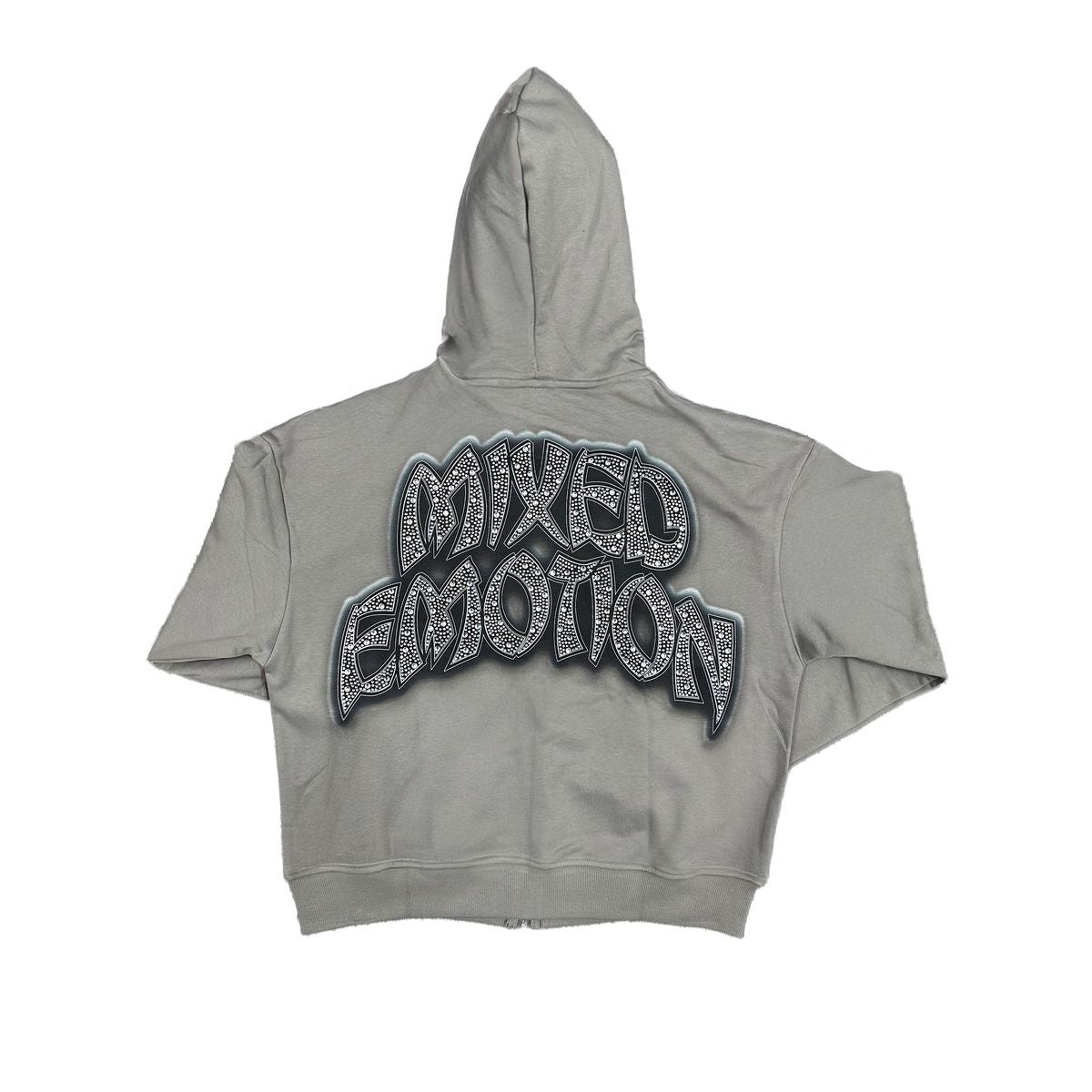 Mixed Emotions - Last Ride Rhinestone Grey Hoodie
