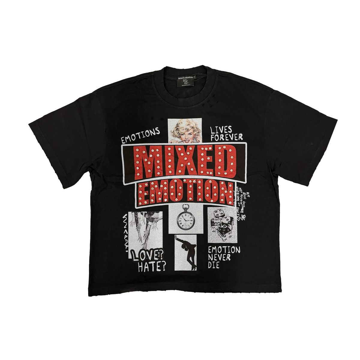 Mixed Emotions - Lost Identity Black Red Tee
