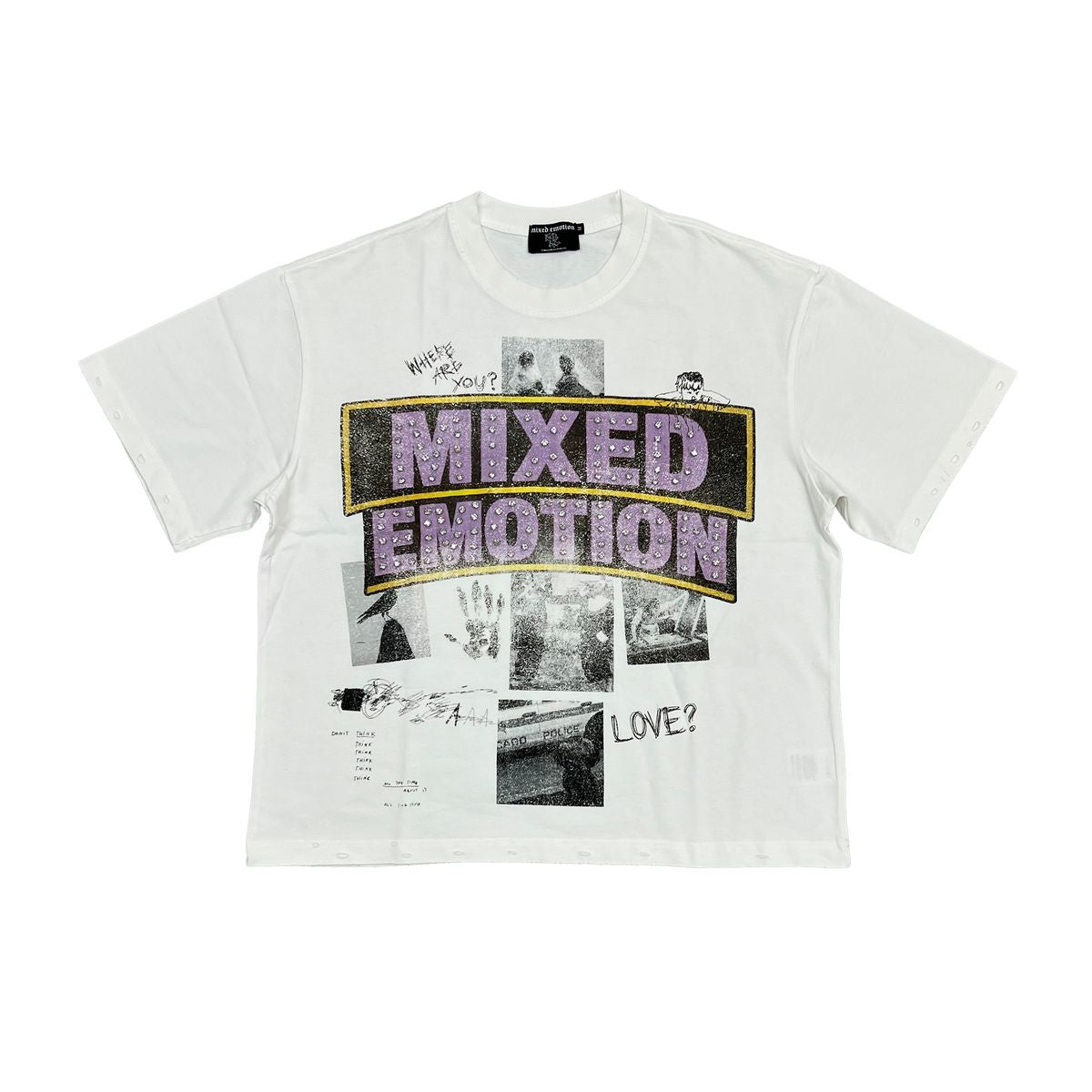 Mixed Emotions - Lost Identity White Purple Tee