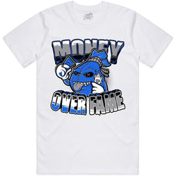 Jordan 11 Space Jam 11s Shirt - Money Over Fame White Tee