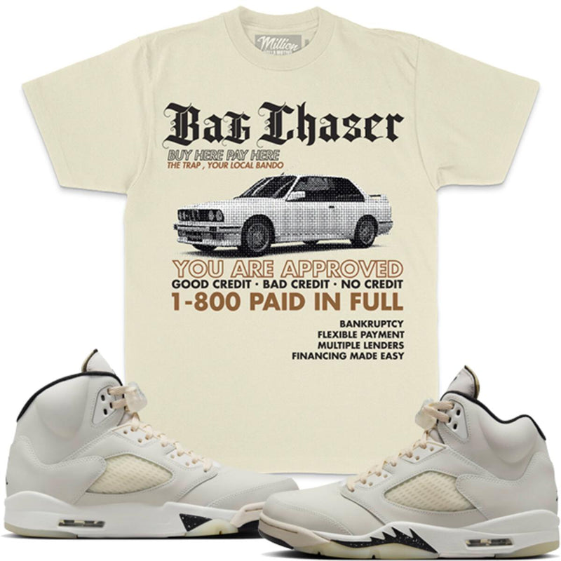 Jordan 5 Sail 5s Shirt - Bag Chaser Natural Tee