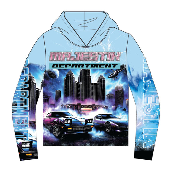 Majestik - Sports Car Sky Blue Hoodie