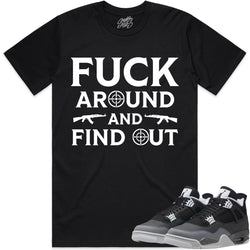 Fear 4s Shirt To Match - Jordan 4 Matching Tee FAK47 Black Tee