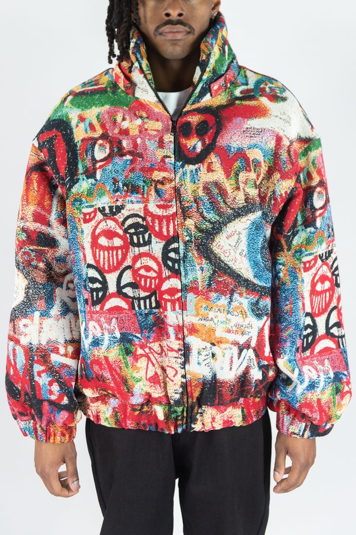 Rebel Minds - Eyes Tapestry Puffer Jacket