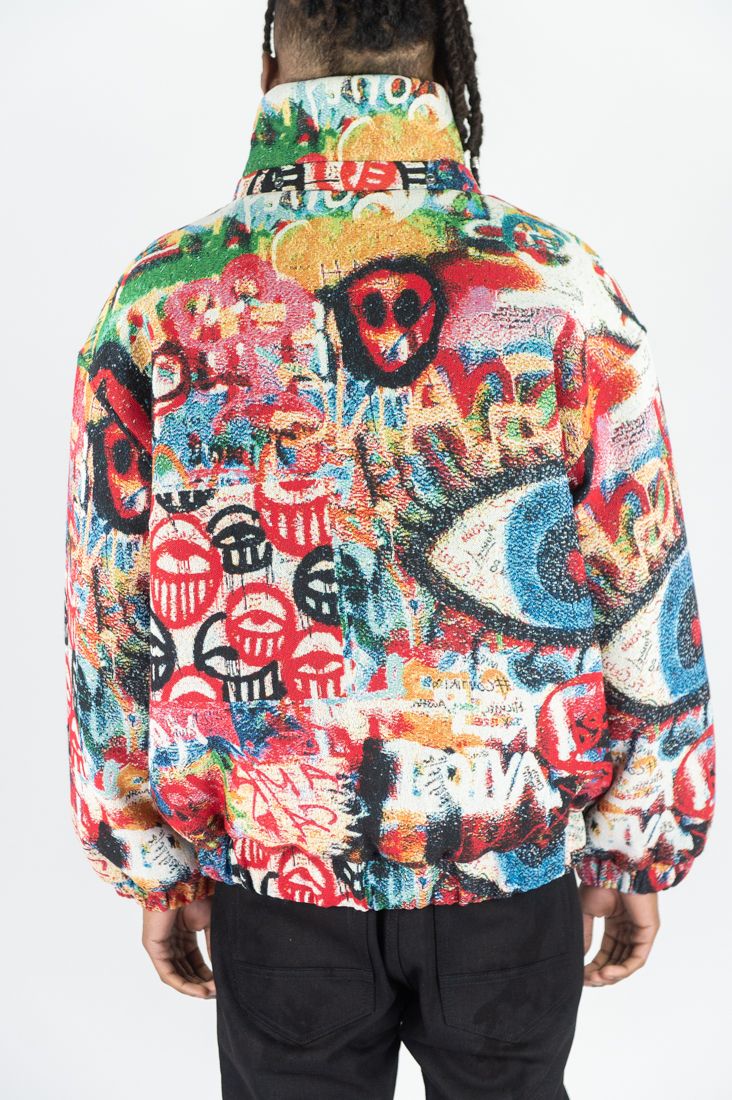Rebel Minds - Eyes Tapestry Puffer Jacket