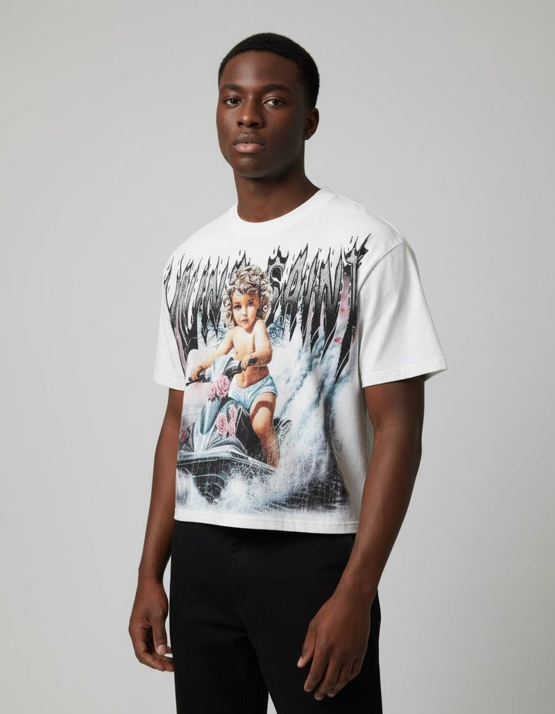 Young Saint - Jet Ski Rhinestone White Tee