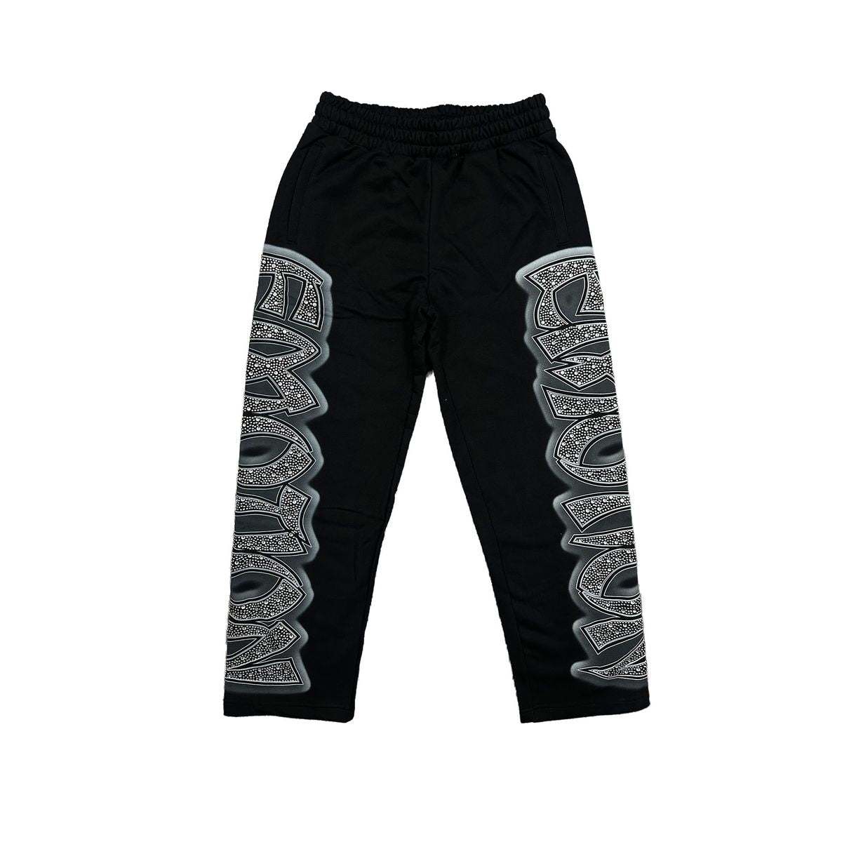 Mixed Emotions - Midnight Rhinestone Black Jogger