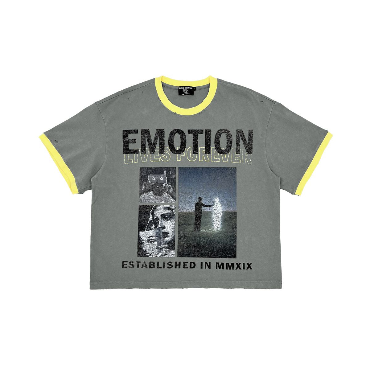 Mixed Emotions - Eternal Grey Yellow Tee