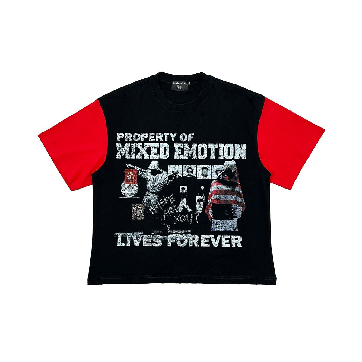 Mixed Emotions - Fracture Black Red Tee