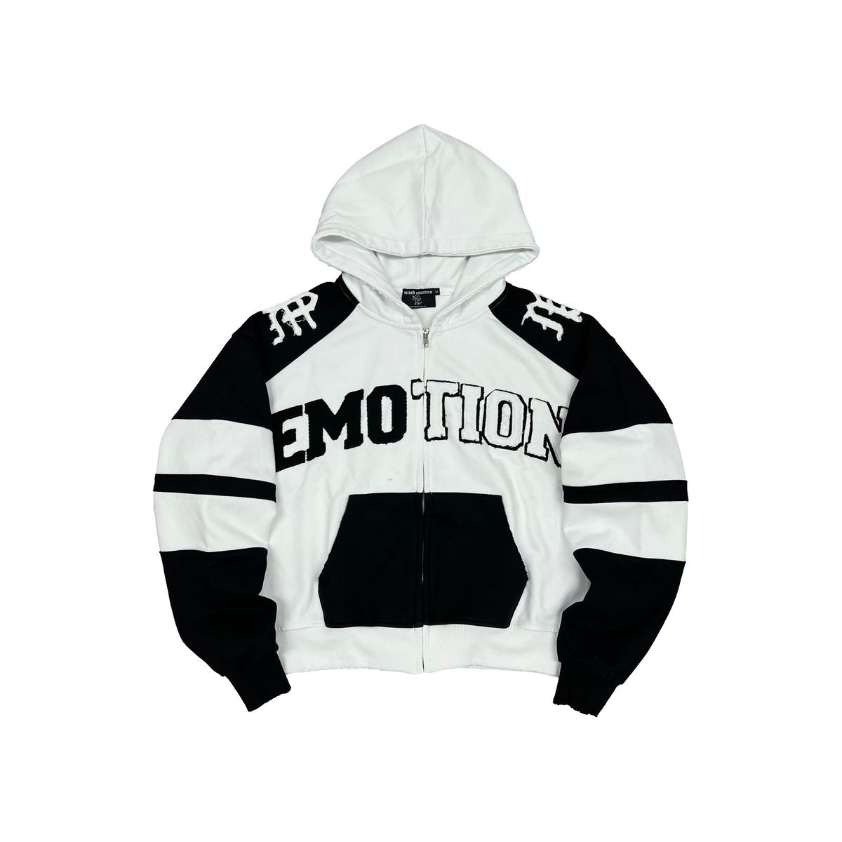 Mixed Emotions - Varsity White Hoodie