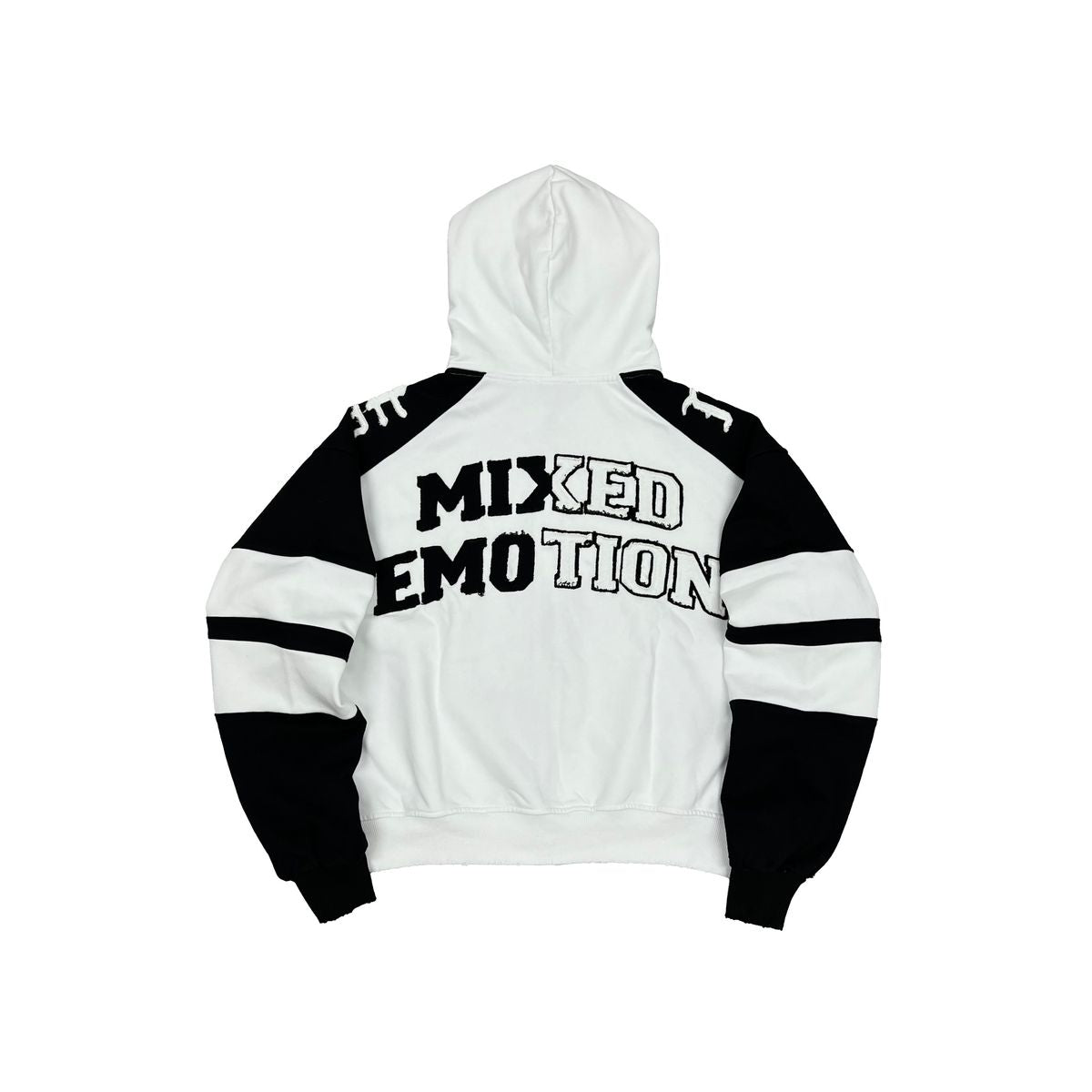 Mixed Emotions - Varsity White Hoodie