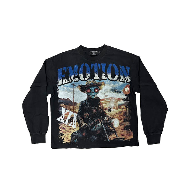 Mixed Emotions - Black Racer Long Sleeve Tee