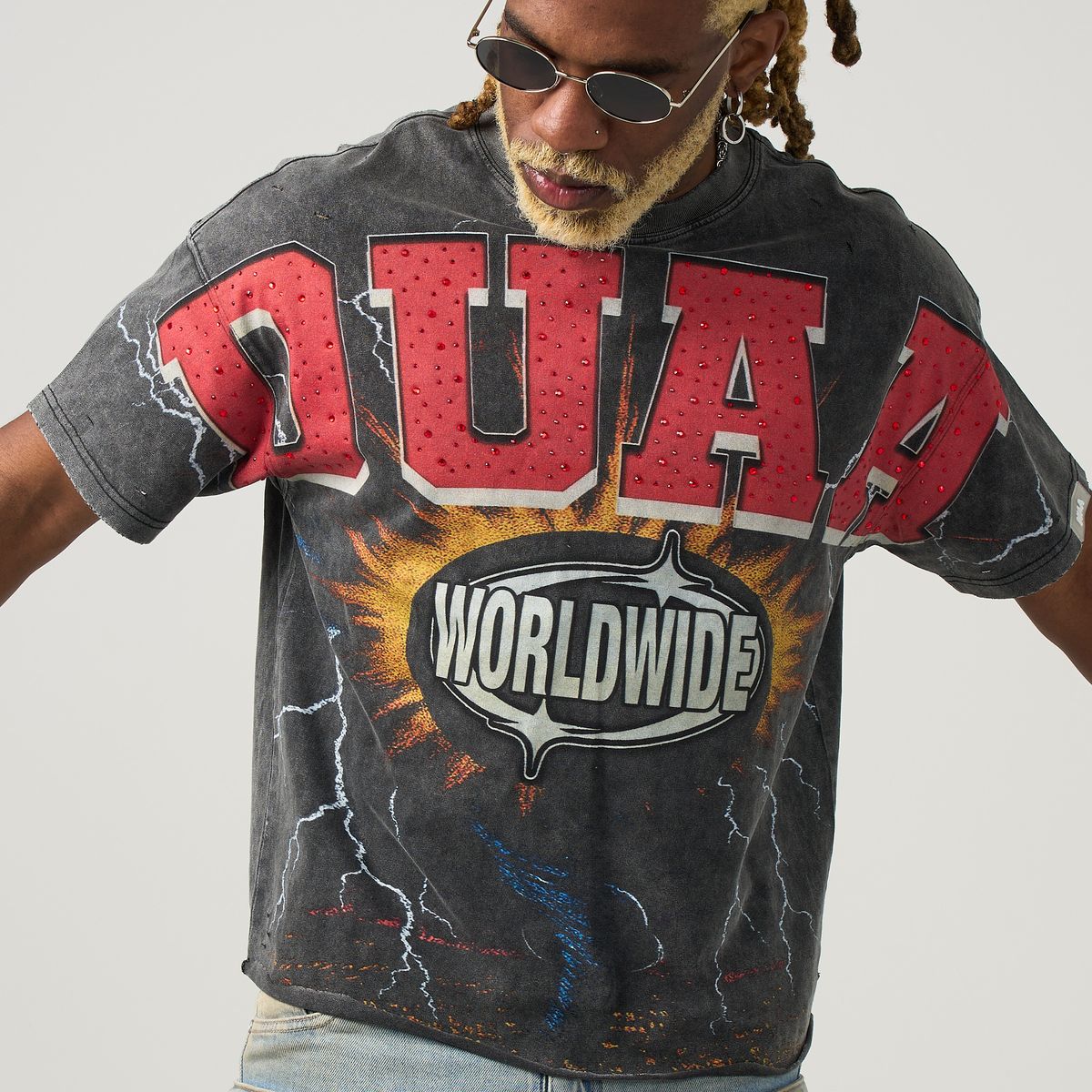Duaa - Worldwide Thunder Grey Tee