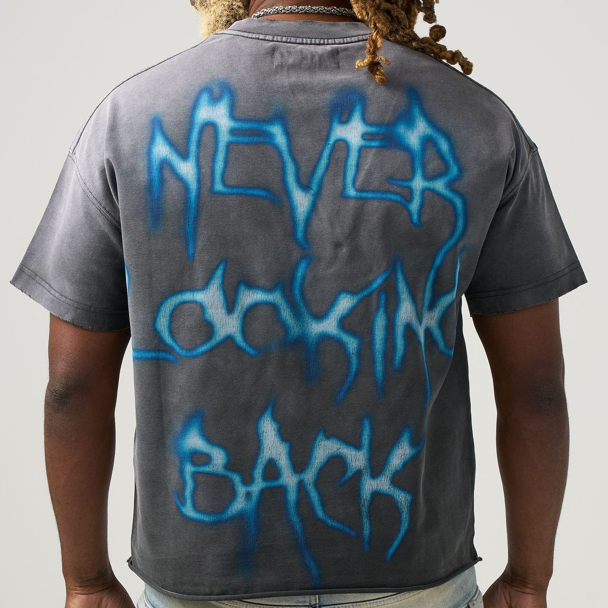 Duaa - Butterfly Grey Blue Tee