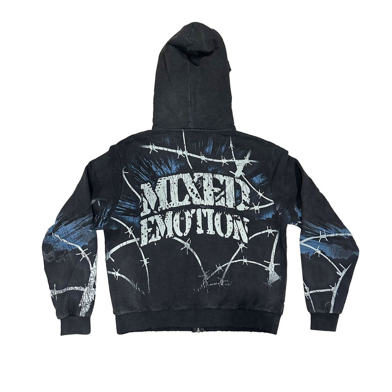 Mixed Emotions - Radioactive Black Blue Hoodie