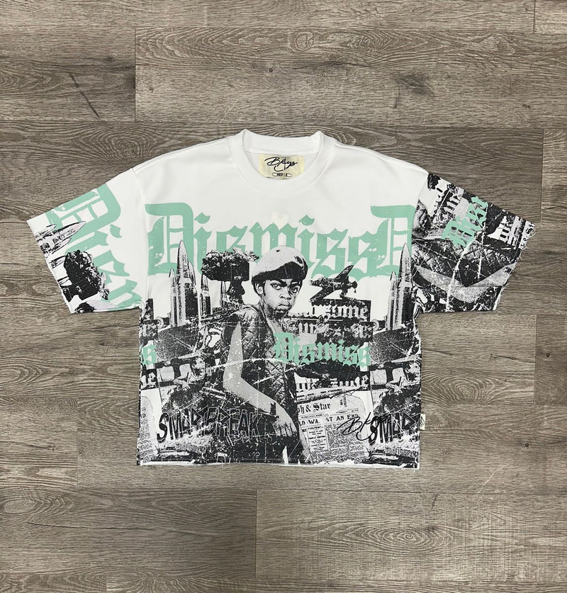 BKYS - DISMISS White Gren Crop Tee